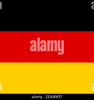 Quadratisches Symbol der deutschen Flagge Stockfoto