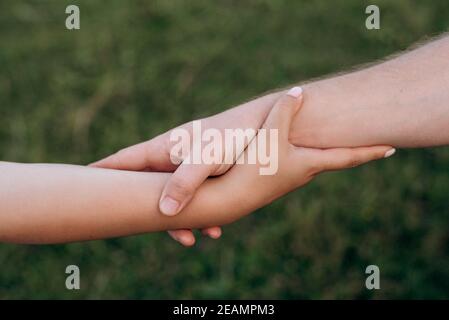 Schema von Handshake und Distanzierung in Psychologie und Wissenschaft Des Körpers Stockfoto