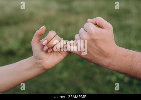 Schema von Handshake und Distanzierung in Psychologie und Wissenschaft Des Körpers Stockfoto