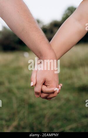 Schema von Handshake und Distanzierung in Psychologie und Wissenschaft Des Körpers Stockfoto