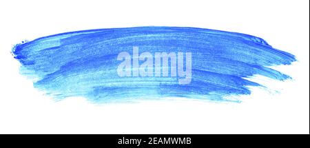 Handbemalter Aquarell Textur Hintergrund mit blauer Farbe Stockfoto
