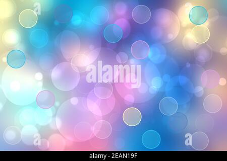 Regenbogen Hintergrund. Abstrakt frisch zarte Pastell lebendige bunte Sommer Fantasie Regenbogen Hintergrund Textur mit defokussierten Bokeh Lichter. Wunderschöne Kulisse. Stockfoto