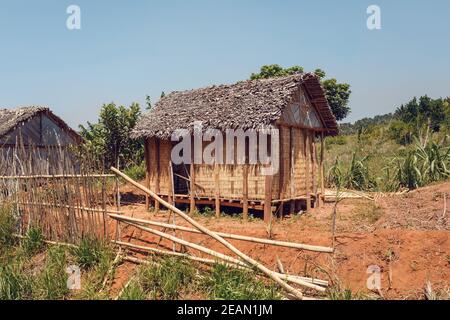 Afrika malagasische Hütten nördlich von Madagaskar Stockfoto