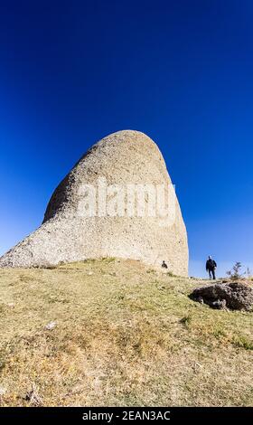 Die Felsen in Krim. Die Felsen der Felsen Krim. Die Ausgabe von Kalkstein Sediment Stockfoto