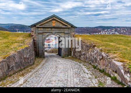 Tor zur festung fredriksten in Halden, Norwegen Stockfoto