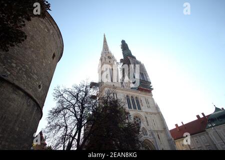 Kathedrale von Zagreb zu Maria Himmelfahrt in Zagreb, Kroatien gewidmet Stockfoto