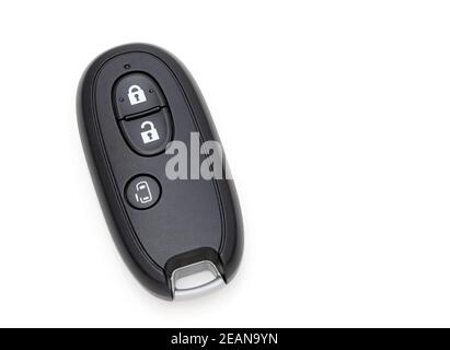 Auto Fahrzeug modernen schwarzen Schlüssel Fernbedienung haben Front-Taste, Schiebe-Tür-Taste. Stockfoto