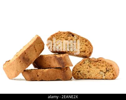 Gebackene Stück italienische Mandel Biscotti, Cantuccini Cookies Stockfoto