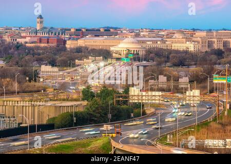 Skyline von Washington, D.C. Stockfoto