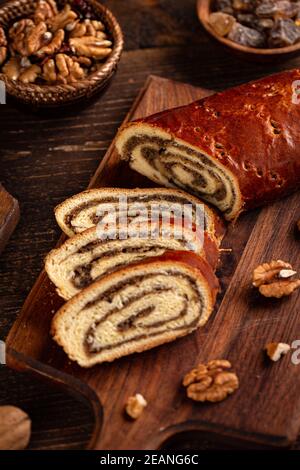 Traditionelle ungarische Beigli Rolle Stockfoto