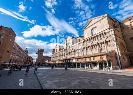 Gotische Kathedrale, UNESCO-Weltkulturerbe, Ferrara, Emilia-Romagna, Italien, Europa Stockfoto