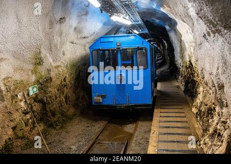 Standseilbahn in Gausta (Gaustatoppen), höchster Berg in Norwegen, Telemark, Norwegen, Skandinavien, Europa Stockfoto