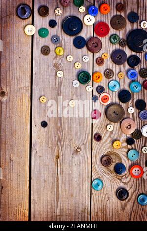 Schaltflächen auf dem Tisch Stockfoto