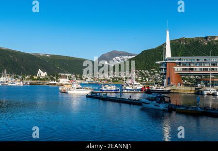 Hafen von Tromso, Norwegen, Skandinavien, Europa Stockfoto