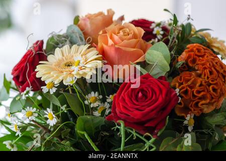 Ein Dankeschön von Blumen Stockfoto