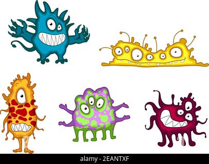 Cartoon lustige Monster und Dämonen eingestellt. Geeignet für halloween und Humor Design Stock Vektor