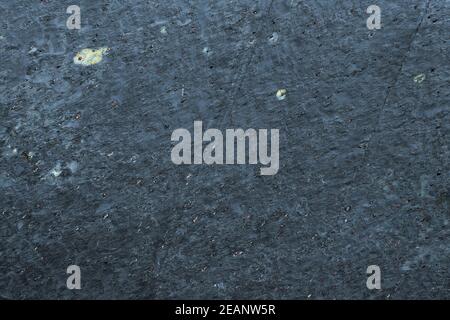 Metallische Oberflächenstruktur mit detaillierten Spuren von Korrosion und Kratzern Stockfoto