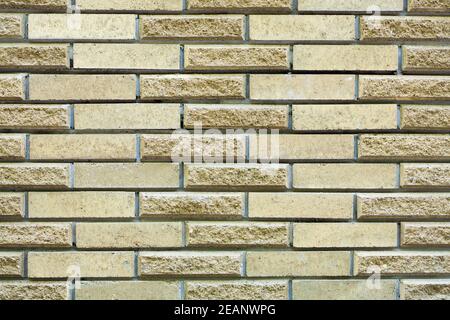 Hohe Auflösung Creme Ziegelwand Textur, Hintergrund. Stockfoto