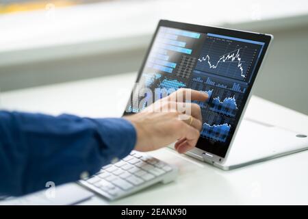 KPI Business Market Dashboard Data Technology Stockfoto