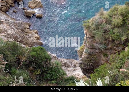 Bildliche blaue Adria in Dubrovnik, Kroatien Stockfoto