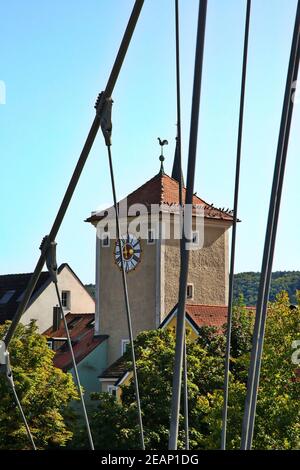 Kelheim ist eine Stadt in Bayern mit vielen historischen Sehenswürdigkeiten Stockfoto