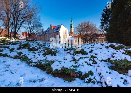 Poznan Rathaus in der Altstadt von Poznan in der sonnigen Wintertag, Poznan, Polen Stockfoto