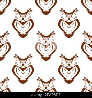 Cute Cartoon braun Ehlchen nahtlose Muster im quadratischen Format. Geeignet für Tapete oder Seidenstoff-Design Stock Vektor