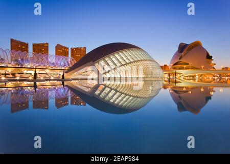 Valencias Stadt der Künste und Wissenschaft Museum Stockfoto