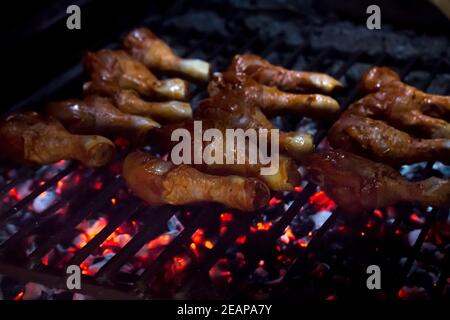 Köstliches Rindfleisch Barbecue auf dem Grill Stockfoto