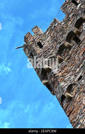 Schloss Klopp ist eine Sehenswürdigkeit von Bingen am Rhein Stockfoto