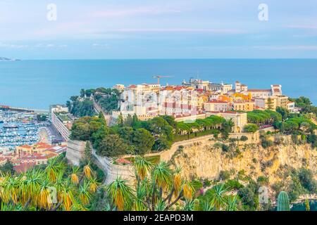 Luftaufnahme der Altstadt von Monaco Stockfoto