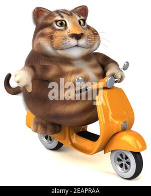 Spaß cat - 3D-Darstellung Stockfoto