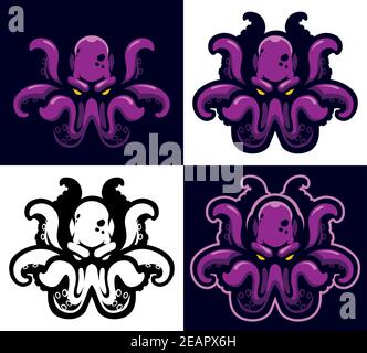 Kraken Maskottchen Symbol Stock Vektor