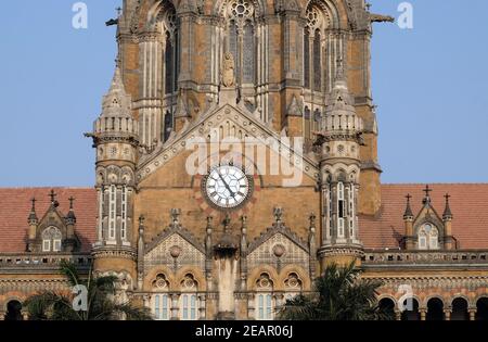 Victoria Station (Terminal Chatrapati Shivaji) in Mumbai, Indien Stockfoto