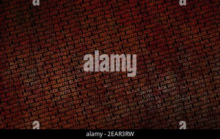 Eine rot und schwarz gefärbte Black History Month (BHM) Hintergrund grafische Illustration, um das Bewusstsein über historische Rassenungleichheit zu erhöhen. Polizei brutal Stockfoto