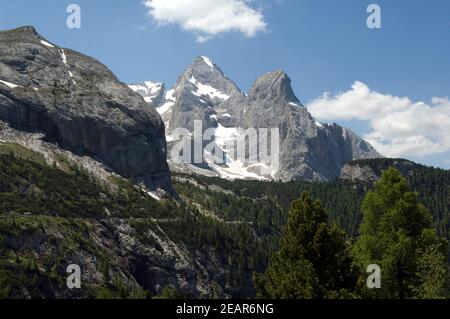 Marmolada Gebirgsmassiv Dolomiten Stockfoto