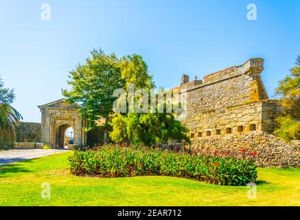 Festung Sao Joao da Foz in Porto, Portugal. Stockfoto