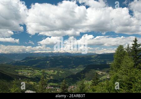 Blick, auf, Ötztaler, Alpen, zillertaler Stockfoto