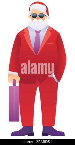 Weihnachtsmann In Business Anzug Stock Vektor