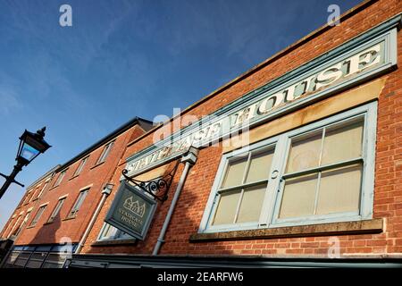 Staircase House ist ein denkmalgeschütztes mittelalterliches Gebäude aus dem Mittelalter Ab ca. 1460 in Stockport Market Stockfoto