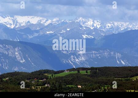 Blick, auf, Ötztaler, Alpen, zillertaler Stockfoto