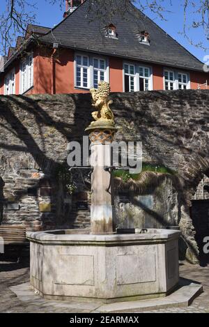 Brunnen, Altstadt, Idstein Stockfoto