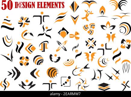 Abstrakte geometrische Form grafische Elemente und Symbole für Web, Dekoration und Design Stock Vektor
