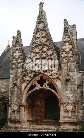 Collegiale Notre-Dame de Roscudon, Pont-Croix, Finistere, Bretagne, Bretagne, Frankreich, Europa Stockfoto