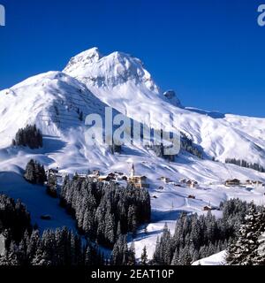 Winterlandschaft Warth Stockfoto