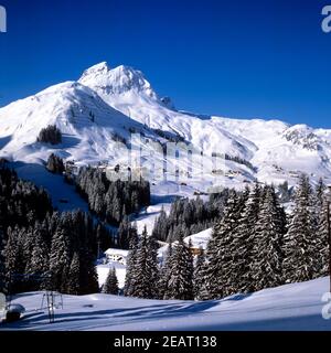 Winterlandschaft Warth Stockfoto