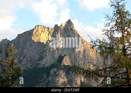 Santnerspitze, Schlern, Seiser, Alm, Dolomiten Stockfoto