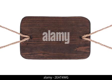 Schild, Zeiger aus Tafel, isoliert auf weißem Hintergrund. Stockfoto