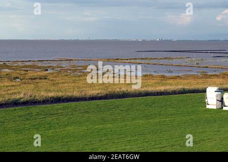 Wattenmeer; Biosphaerenreservat; Dietmarschen; Stockfoto