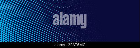 Viele Punkte auf einem blauen Panorama-Hintergrund Stockfoto
